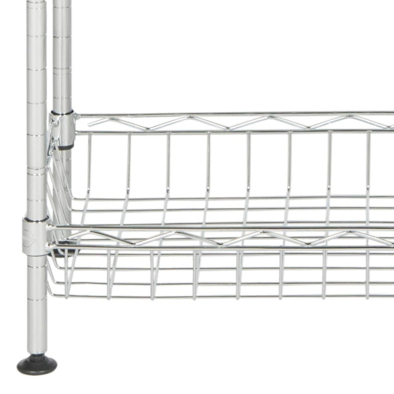 Miniscaffale a 4 ripiani in filo cromato - 18L x 10P x 31A Pollici