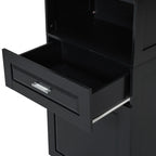 Mobile contenitore da bagno autoportante da 70 pollici con cesto portabiancheria a scomparsa, cassetto e ripiano regolabile