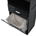 Mobile contenitore da bagno autoportante da 70 pollici con cesto portabiancheria a scomparsa, cassetto e ripiano regolabile