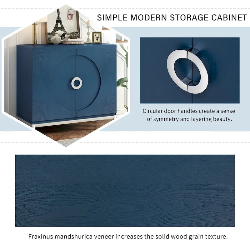 Mobile Contenitore in Legno Impiallacciato con Gambe in Metallo