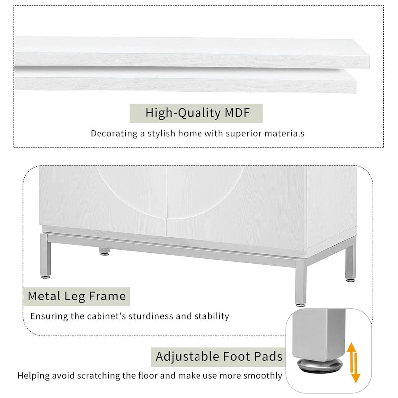 Mobile Contenitore in Legno Impiallacciato con Gambe in Metallo