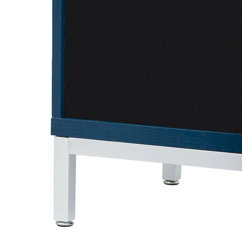 Mobile Contenitore in Legno Impiallacciato con Gambe in Metallo