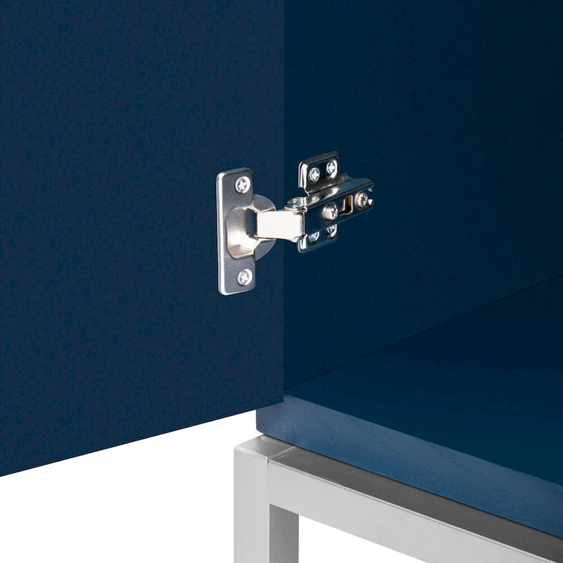 Mobile Contenitore in Legno Impiallacciato con Gambe in Metallo