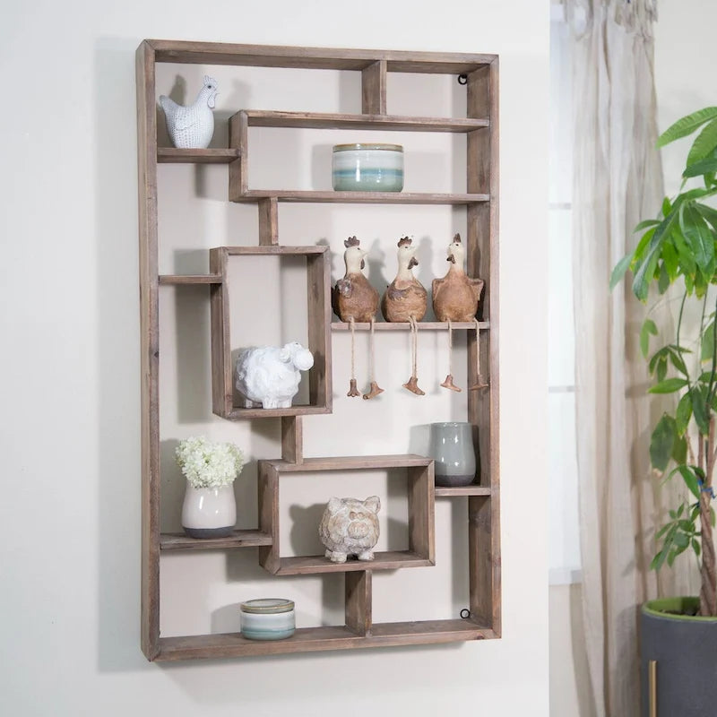 Mensola da parete multistrato in legno marrone