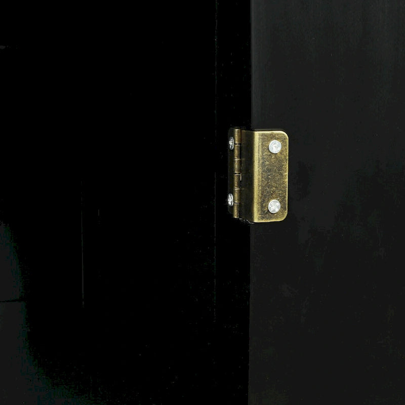 Mobiletto a 2 ante con inserti in legno