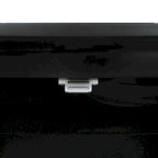 Mobiletto a 2 ante con inserti in legno