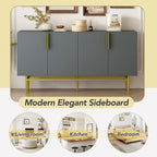 Credenza a buffet a 4 ante da 60" con ripiani regolabili