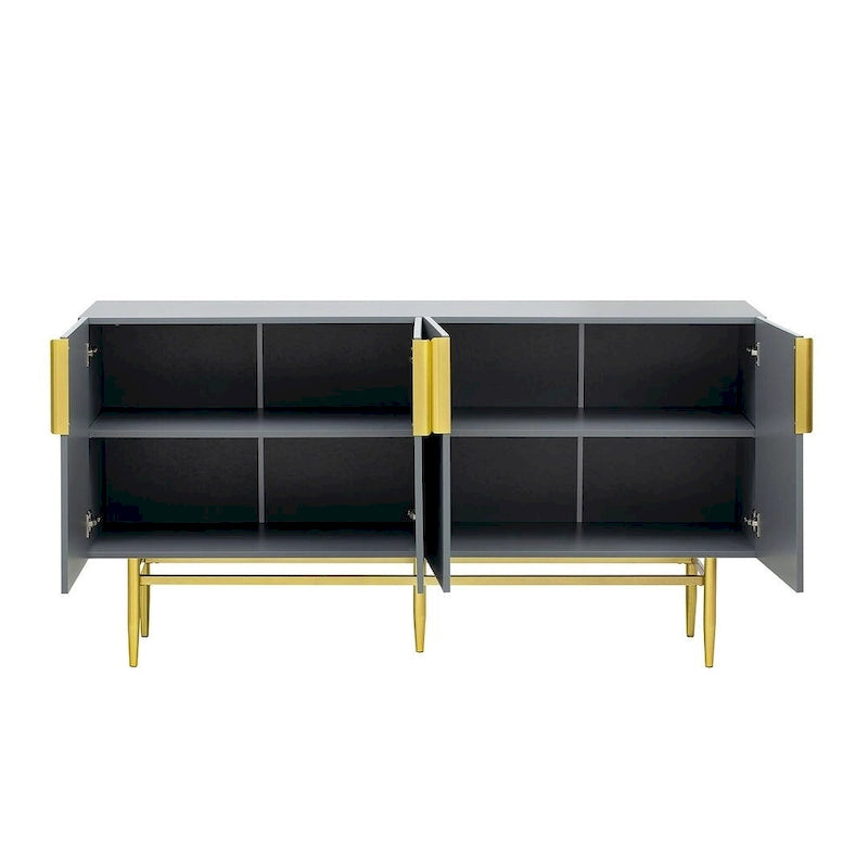 Credenza a buffet a 4 ante da 60" con ripiani regolabili