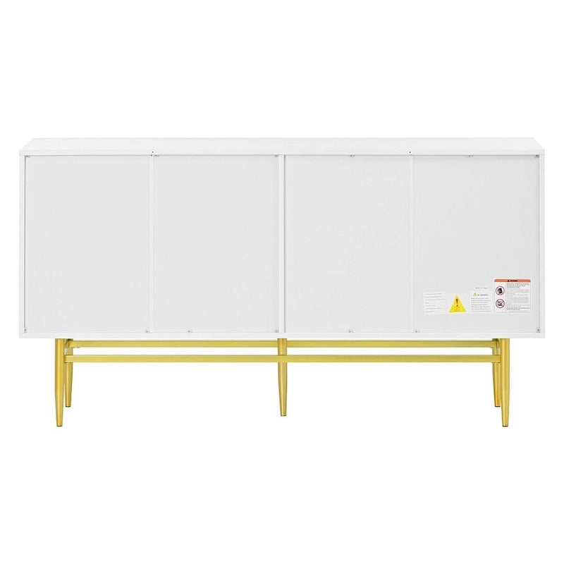 Credenza a buffet a 4 ante da 60" con ripiani regolabili