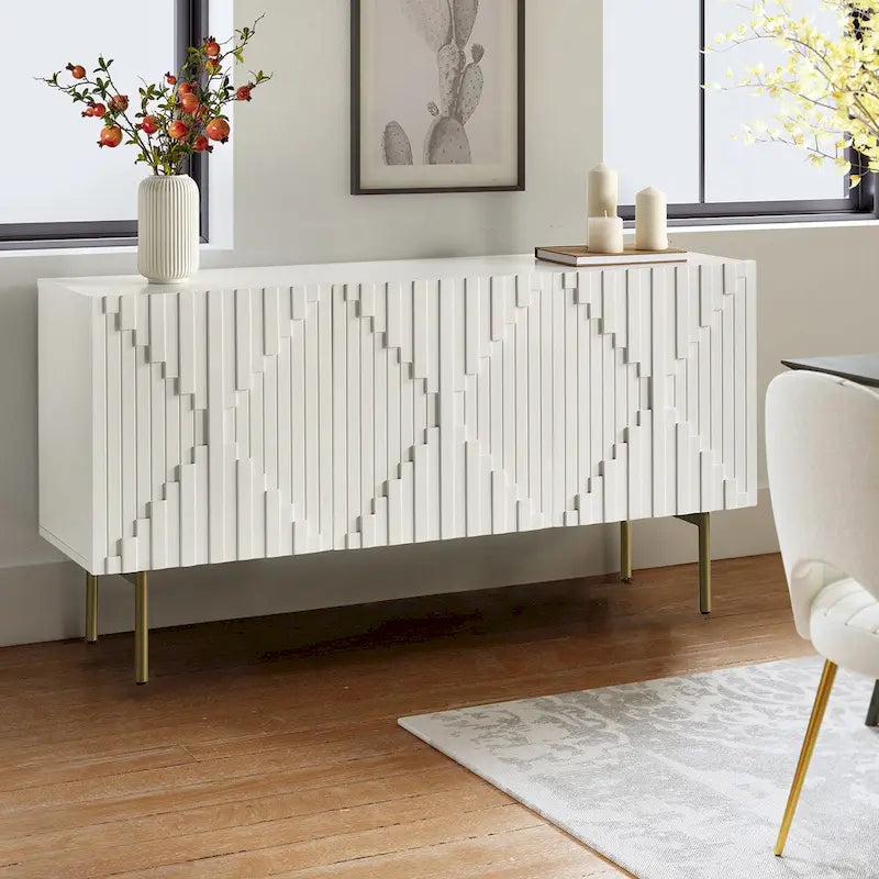 Mobile credenza da 58" con gestione cavi e piedini regolabili