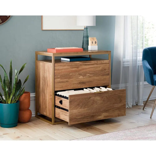 Cassettiera Classificatore Laterale a 2 Cassetti con Ripiano Aperto, Sindoori Mango