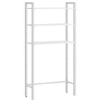Scaffale organizer da bagno salvaspazio sopra il WC con 3 ripiani aperti