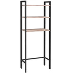 Scaffale organizer da bagno salvaspazio sopra il WC con 3 ripiani aperti