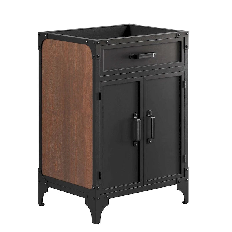 Mobile bagno da 24 pollici con top in legno impiallacciato (lavabo non incluso)