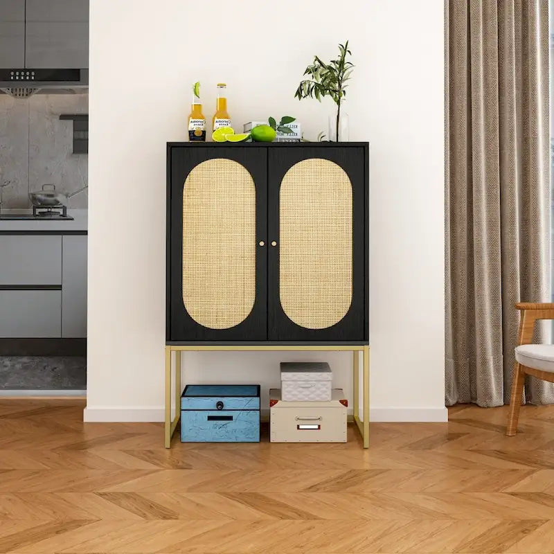 Armadietto portaoggetti da terra con ripiani regolabili - 26,78" x 15,75" x 41,23"H