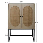 Armadietto portaoggetti da terra con ripiani regolabili - 26,78" x 15,75" x 41,23"H
