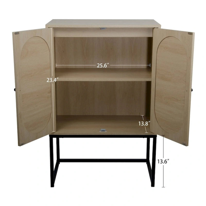 Armadietto portaoggetti da terra con ripiani regolabili - 26,78" x 15,75" x 41,23"H