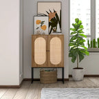 Armadietto portaoggetti da terra con ripiani regolabili - 26,78" x 15,75" x 41,23"H