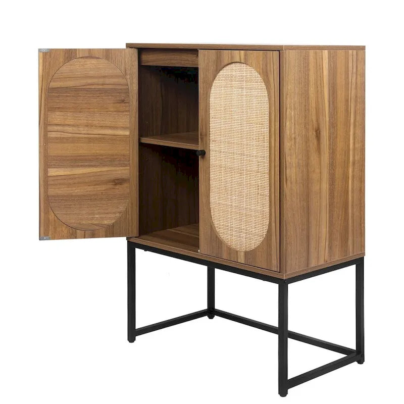 Armadietto portaoggetti da terra con ripiani regolabili - 26,78" x 15,75" x 41,23"H