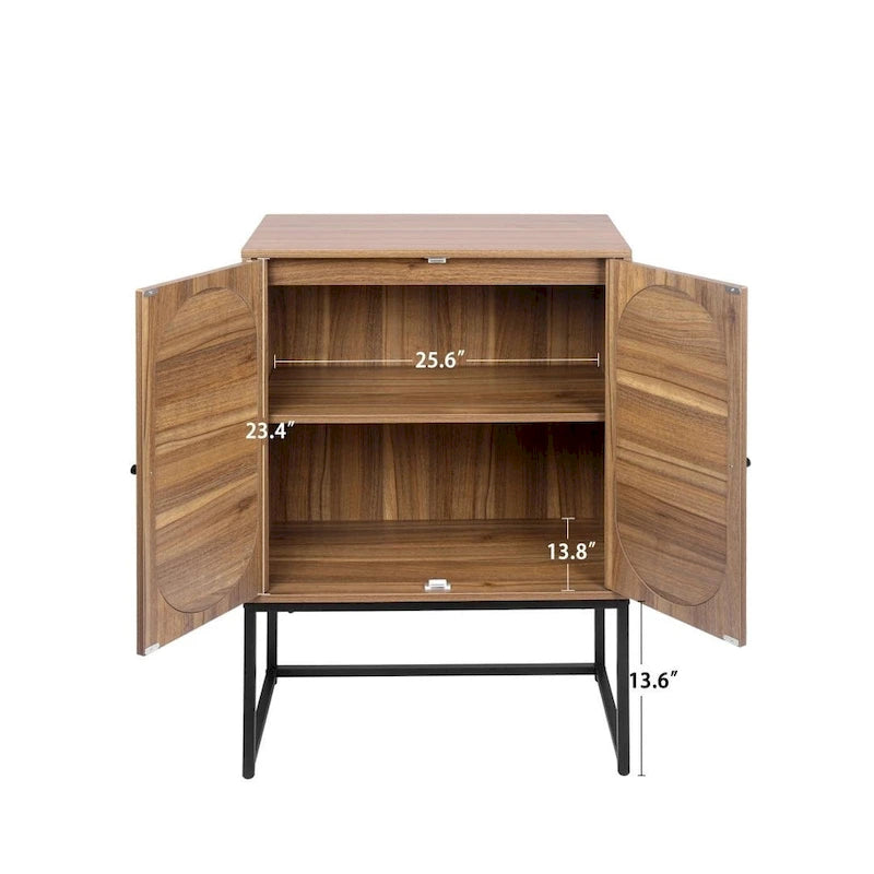 Armadietto portaoggetti da terra con ripiani regolabili - 26,78" x 15,75" x 41,23"H