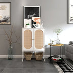 Armadietto portaoggetti da terra con ripiani regolabili - 26,78" x 15,75" x 41,23"H