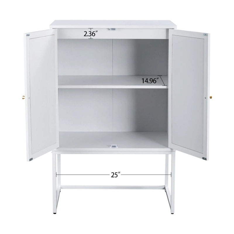 Armadietto portaoggetti da terra con ripiani regolabili - 26,78" x 15,75" x 41,23"H