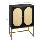 Armadietto portaoggetti da terra con ripiani regolabili - 26,78" x 15,75" x 41,23"H