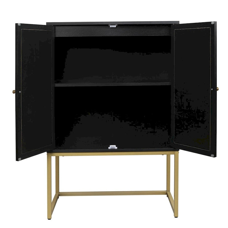 Armadietto portaoggetti da terra con ripiani regolabili - 26,78" x 15,75" x 41,23"H